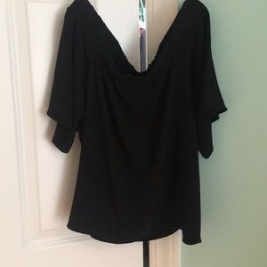 Black off the shoulder top